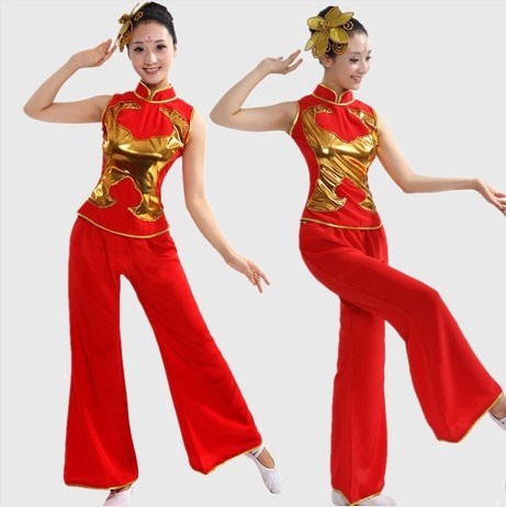 2014新款成人女装现代舞中国风民族装秧歌服舞台表演演出舞蹈服