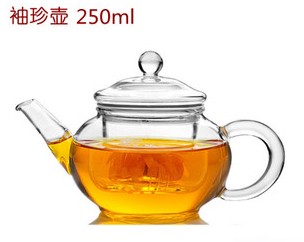 耐热耐高温玻璃茶壶花茶壶六人壶特价袖珍壶250ML玻璃茶具套装