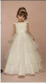 新款儿童婚纱礼服 女童公主裙 花童装 时尚长款纱裙 时尚女孩系列