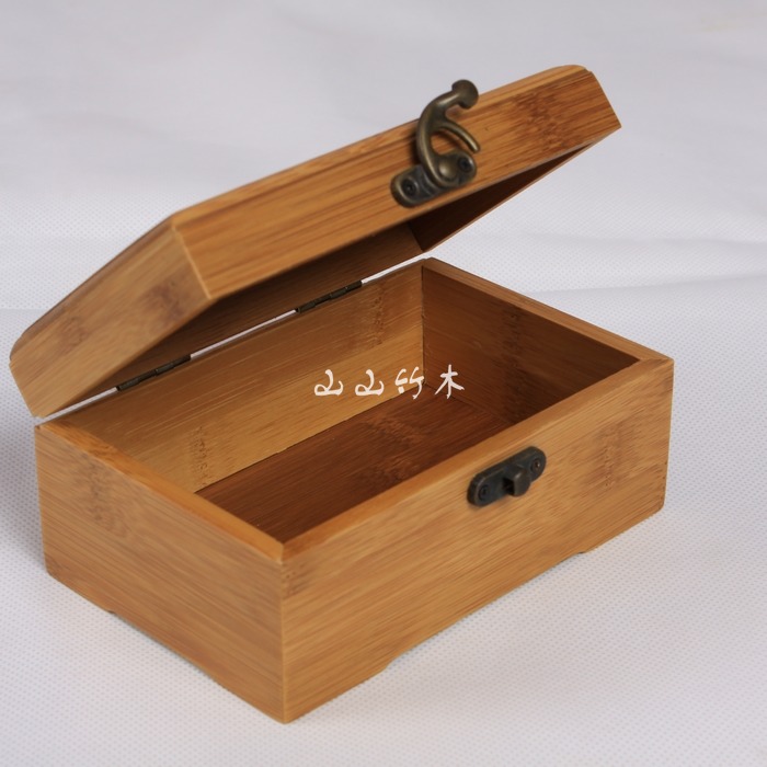 收藏盒 首饰盒 盒子 竹木制精品公主韩国磁卡 带锁 特价 共六款