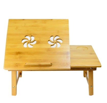 实木质简易约楠竹支架笔记本电脑桌床上折叠桌 学习办公书桌子