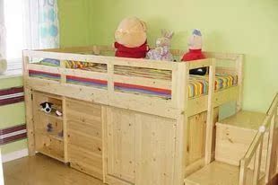 广州多功能儿童组合床 松木床 儿童床 组合床 床 上下床G052