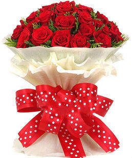 33朵红玫瑰鲜花花束 上海同城 速递 七夕节鲜花预定当天送