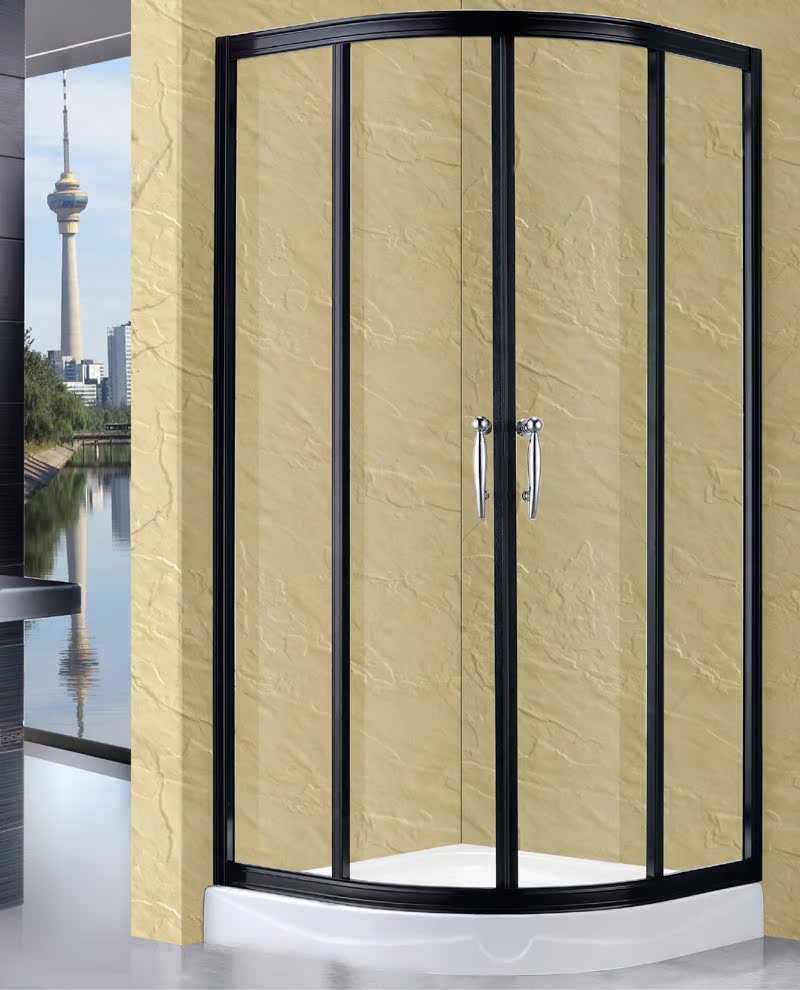 2013新款潮流淋淋房 扇形卫浴 订做干湿分离玻璃空间
