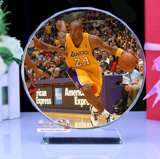kobe科比麦迪海报水晶照片影像纪念礼品 篮球迷生日礼物男 创意