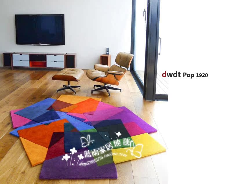 地中海欧式抽象异形彩块地毯加厚腈纶客厅卧室地毯140*200现货