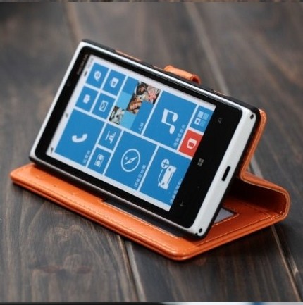 Nokia lumia920 leather case 钱包式可插卡支架皮套 手机保护套
