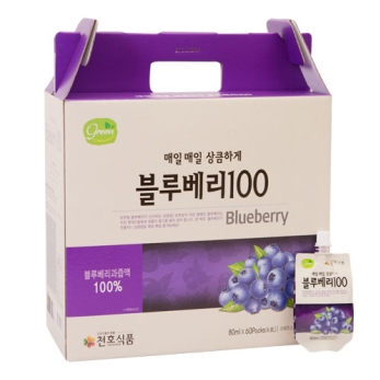 韩国泉湖蓝莓汁美国自然环境生长纯天然绿色健康饮品60包/箱20包