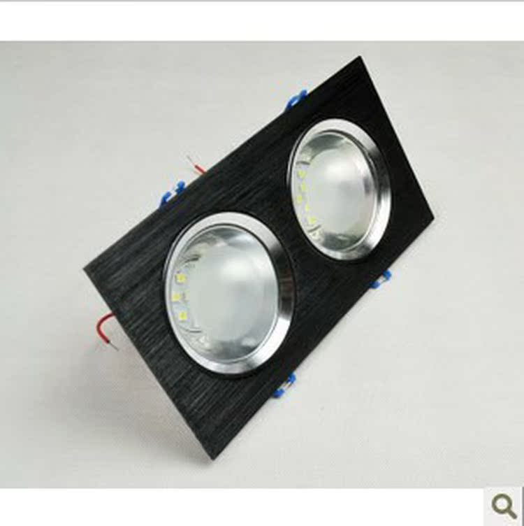 双头筒灯led开孔10*20cm节能灯长方形斗胆灯3.5寸筒灯2.5寸孔灯
