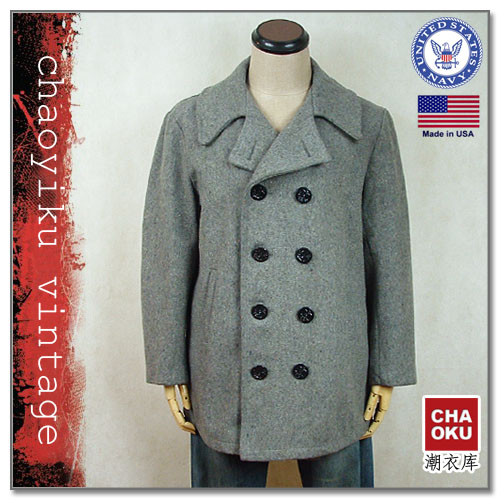 CORINTH MFG/美国产海军PEACOAT 740毛呢大衣/SIZE:38/颜色:灰色