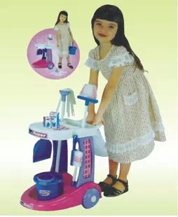 梦想玩具*过家家玩具*亲子教具*仿真娃娃清洁推车*塑料玩具