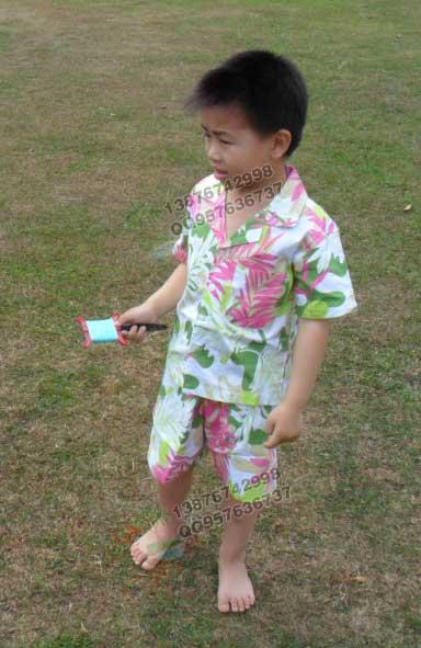 休闲海南岛服 儿童服装 男童2013夏款式特色演出服 短袖宝宝套装