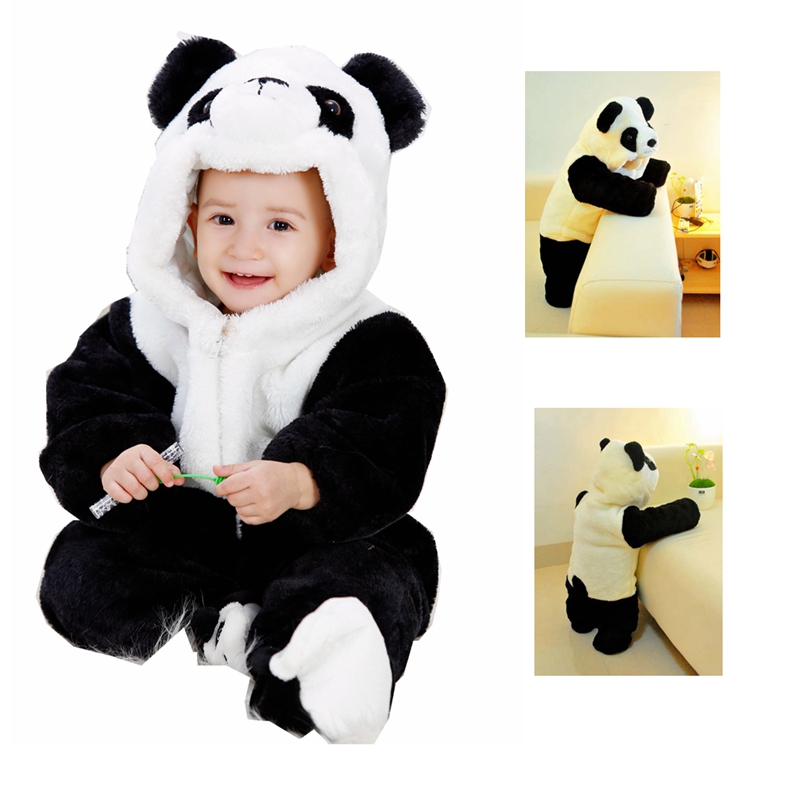 保暖嘻哈猫熊猫连体服男女宝宝哈衣儿童熊猫动物造型哈衣清仓大促