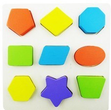 特价益智 木制玩具 宝宝手抓形状板 几何形状认识 颜色拼板拼图