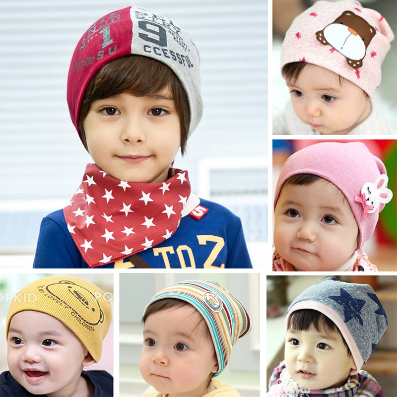 韩版男女宝宝套头帽 春秋冬婴童堆堆帽 卡通保暖婴儿帽子 儿童帽