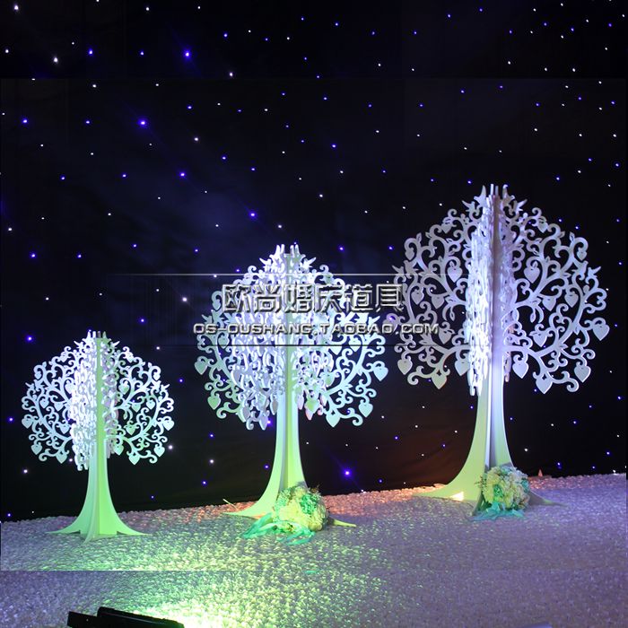 婚礼道具PVC雕花树许愿树幸福树婚礼舞台装饰背景迎宾区装饰拱门