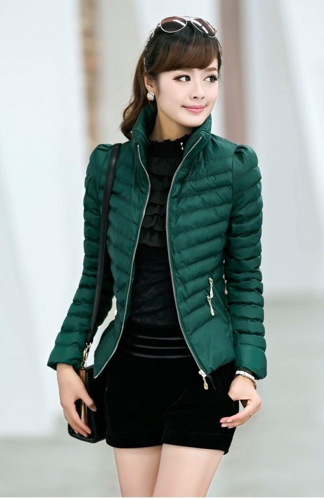 促销2015冬季韩版潮流气质修身精品拉链口袋短款羽绒棉衣包邮