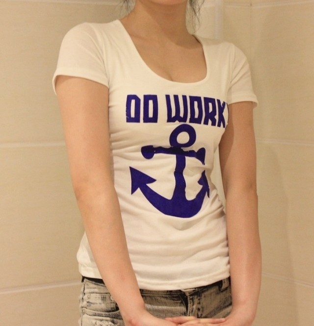 2014年时尚新款韩国代购修身性感低胸韩版正品打底衫圆领短袖T恤