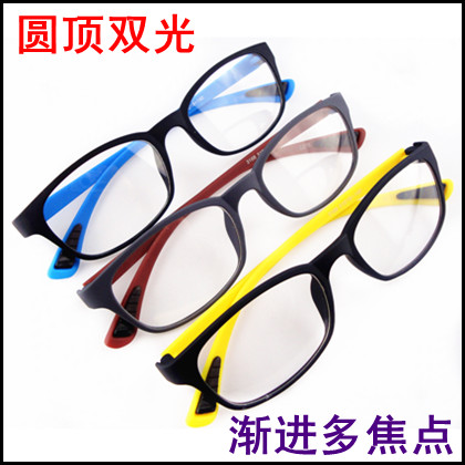 超轻tr90镜框 大框眼镜架 潮款 男女款 可配双光 渐进多焦点老花