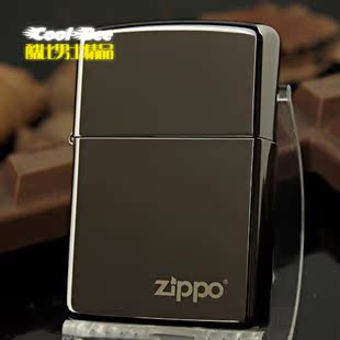 zippo正品旗舰 黑冰商标150ZL 正版原装 防风煤油 超薄打火机包邮