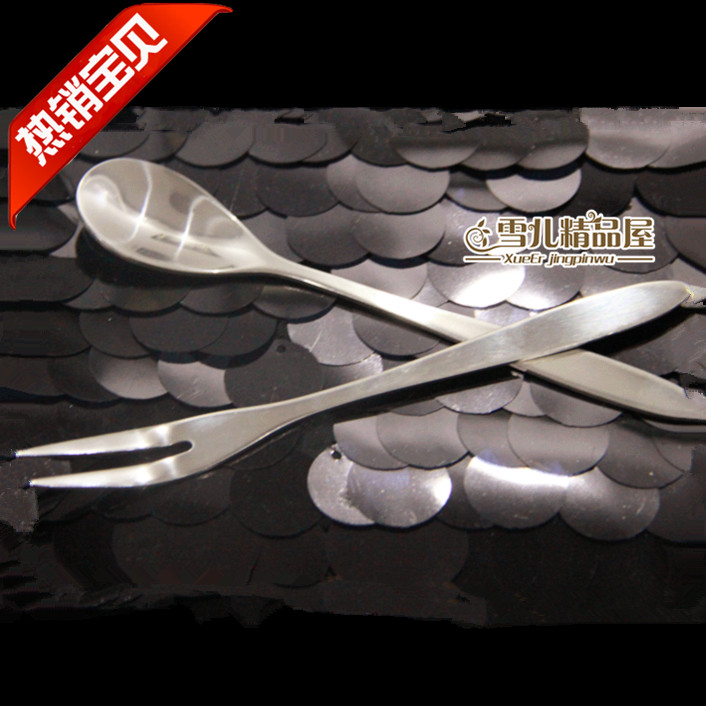 不锈钢水果叉子 时尚创意 水果勺子 韩国天鹅水果签 咖啡勺爆款