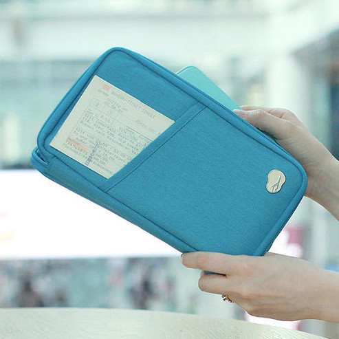 韩国可爱护照包护照夹长款卡包 小飞机票据收纳多功能旅行证件袋