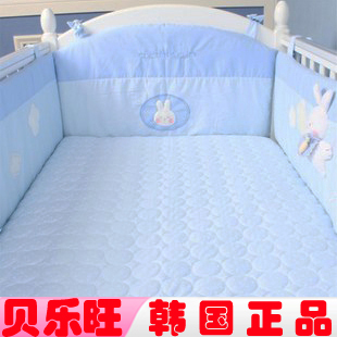 韩国高档婴儿床品婴儿床床围宝宝床纯棉可拆洗7件套
