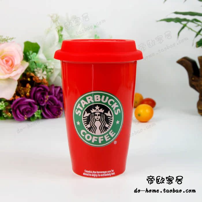 星巴克红色1992款 陶瓷杯 马克杯 双层杯 隔热杯 咖啡杯 杯子
