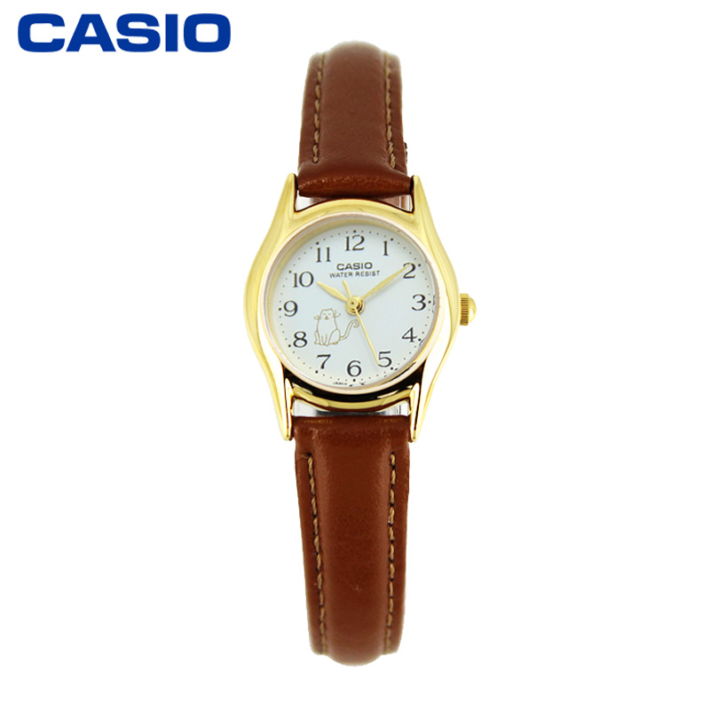 卡西欧CASIO女士手表 正品皮带休闲时尚简约小表盘石英女表腕表