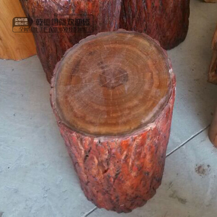 樟木实木根雕凳子 树桩凳树根凳子 木墩 原木墩子 木雕摆件底座