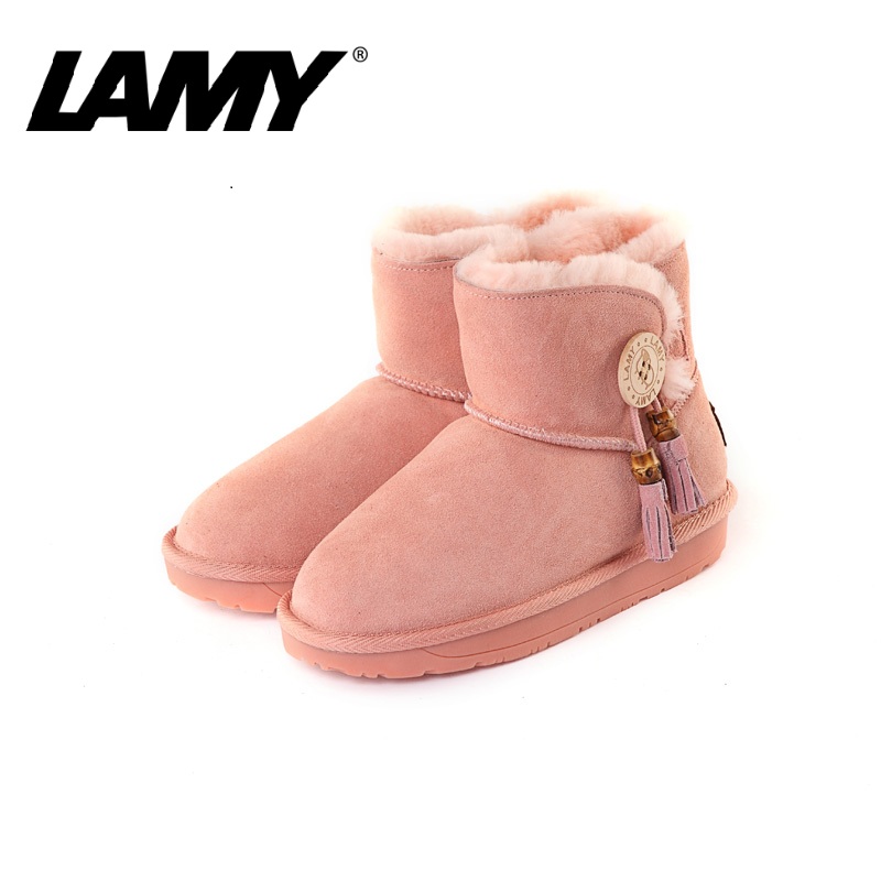 LAMY2015最新款冬季羊毛配流苏甜美女雪地靴1506005