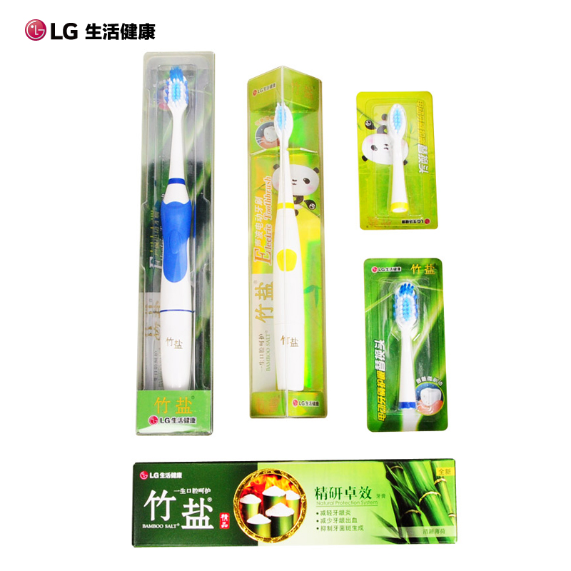 LG声波电动牙刷 儿童电动牙刷正品/5套/新品非充电式/超声波/包邮