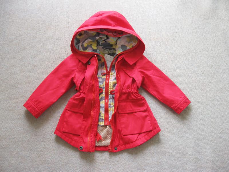 2014新款童装儿童外套女童风衣中长款中小童大衣春秋装外套
