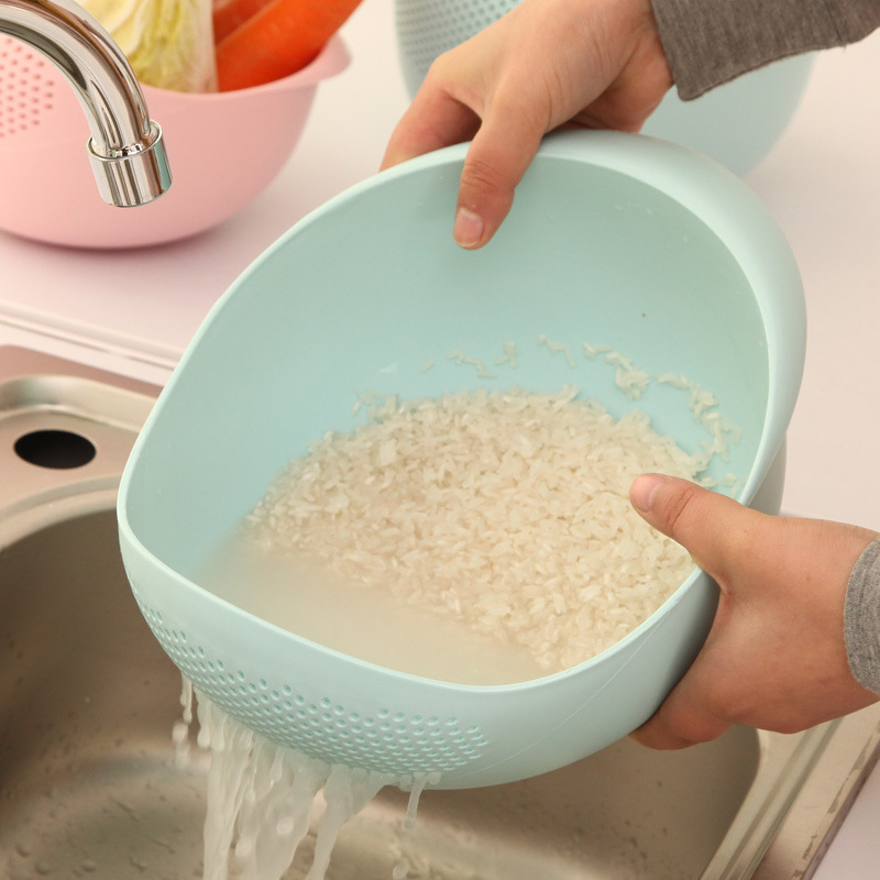 厨房米器洗米筛米盆沥水篮洗水果洗菜盘塑料加厚果盘