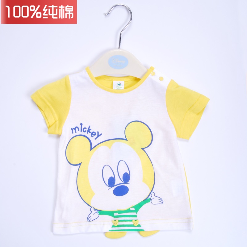 婴幼儿短袖T恤丽婴房迪士尼夏季新款男童纯棉卡通上衣6个月1岁2岁