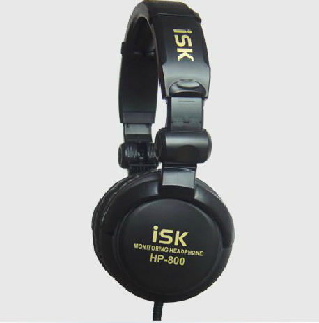ISK HP-800监听耳机 isk耳机 HP800头戴式全封闭监听耳机 送耳包