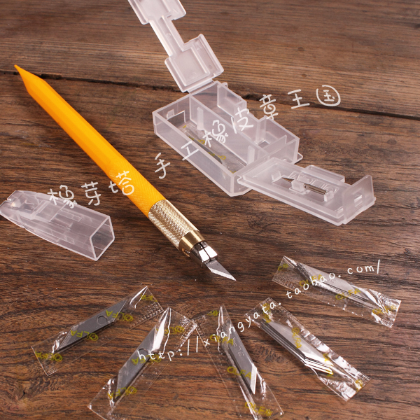 日本精密切割刀/笔刀OLFA AK-5 橡皮章雕刻专用 新小黄 50克