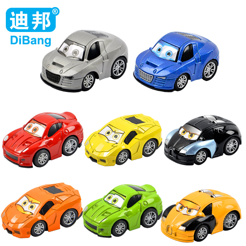 迪邦-8483儿童益智玩具卡通回力合金车模型玩具车地摊热卖玩具