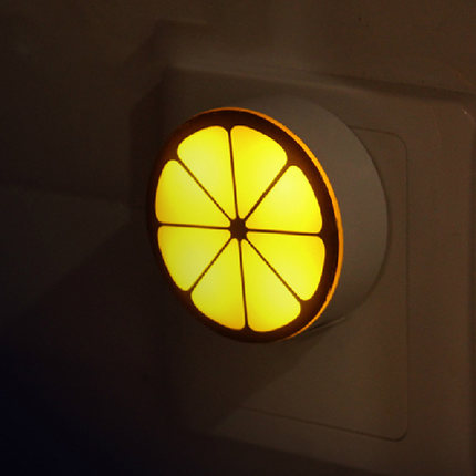 LED光控小夜灯宝宝床头灯智能感应灯 儿童灯创意柠檬节能插电包邮