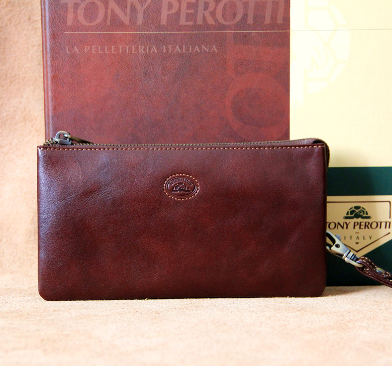 意大利Tony Perotti通派真皮牛皮横款手包男式女士皮夹钱包夹正品
