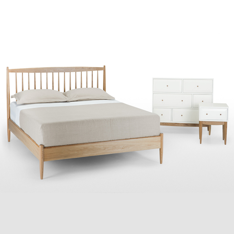 田园韩式床 现代简约住宅家具卧室套装组合1.8米板式双人床