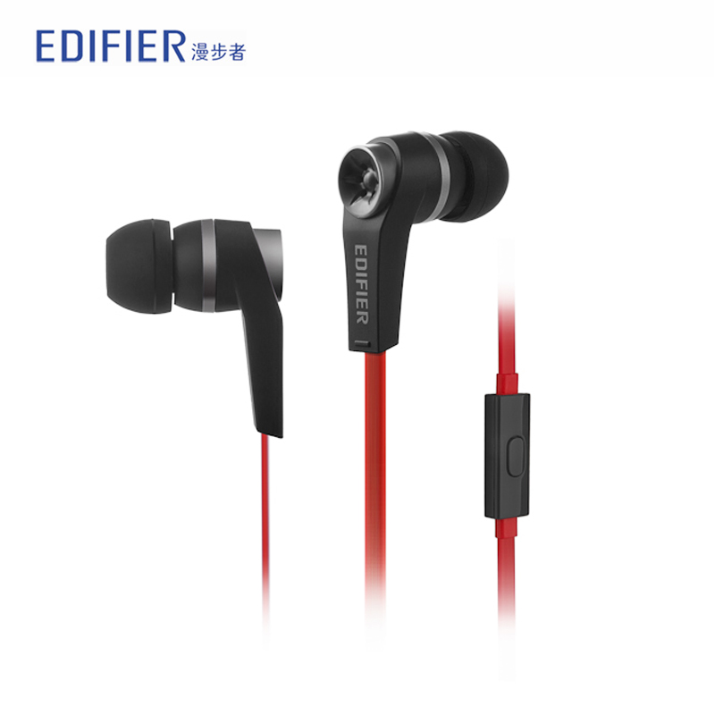 Edifier/漫步者H275P入耳式重低音手机面条线控魔音通话耳机麦塞