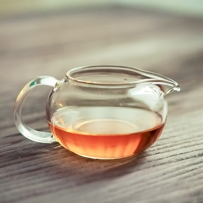 Teatime公道杯 耐热玻璃手工吹制茶海 小苹果透明公道杯功夫茶具