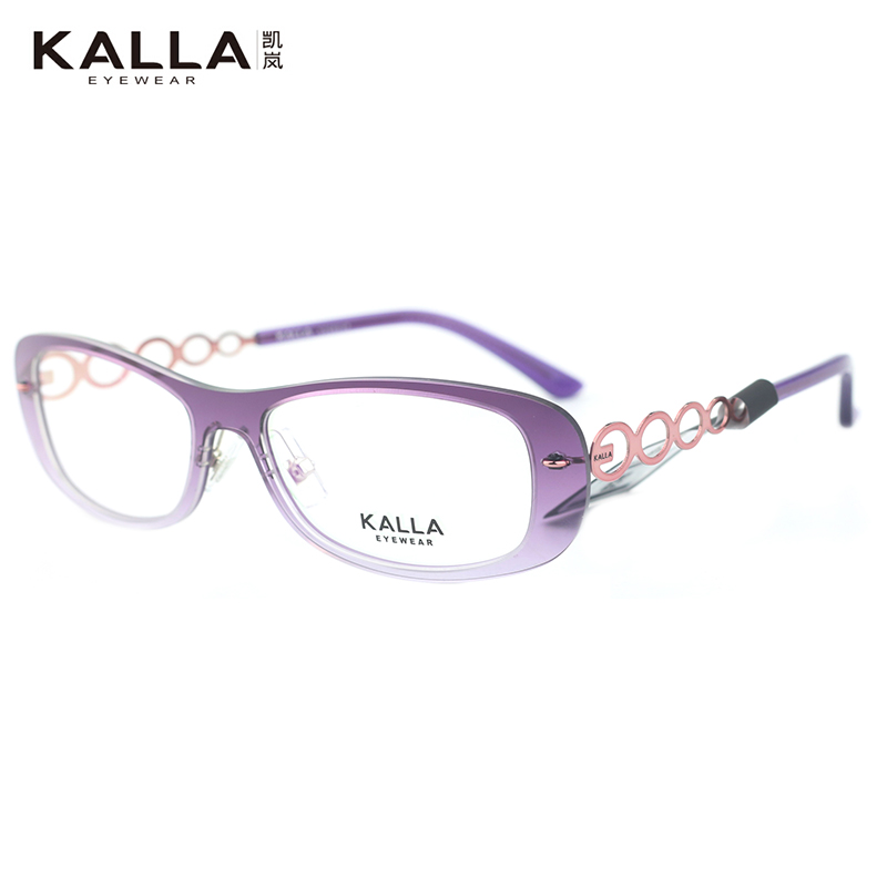 正品KALLA/凯岚时尚女士休闲板材超轻眼镜架近视镜框配镜片KL8028