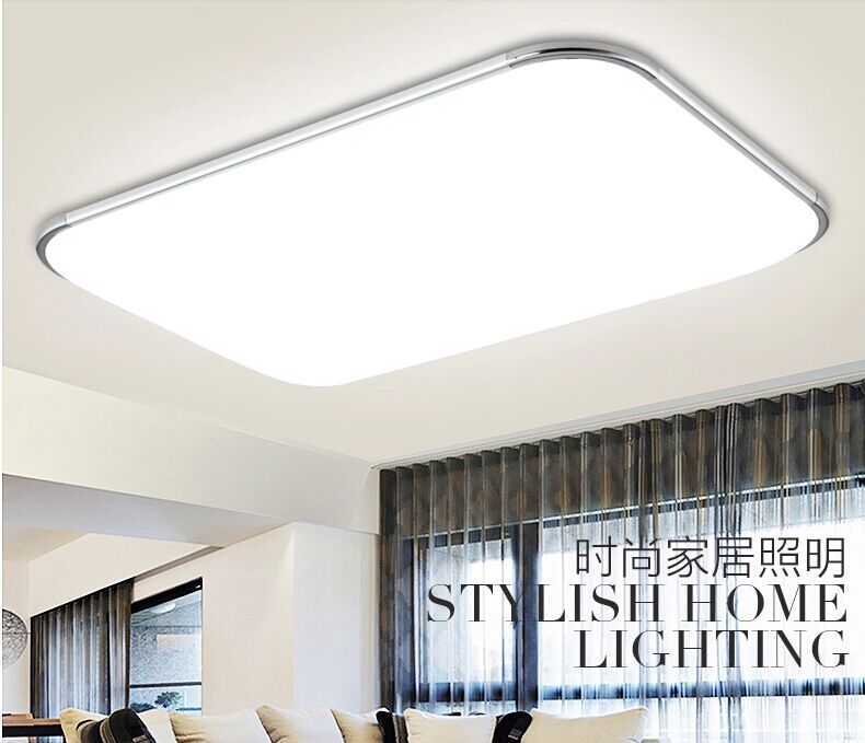 苹果6超薄吸顶灯LED客厅灯具现代简约卧室灯长方形调光调色灯