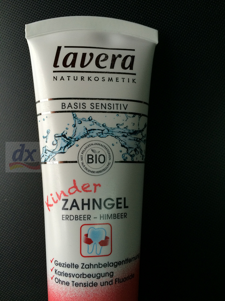 德国代购 Lavera拉薇有机草莓婴儿/儿童可吞食牙膏75ml无氟