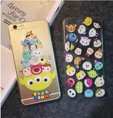 韩国Tsum米妮米奇卡通情侣iphone6plus透明手机壳硬壳保护套