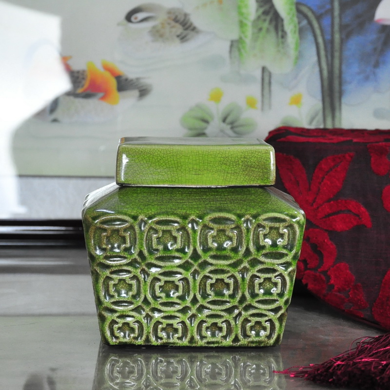 欧式陶瓷工艺品结婚礼物现代室内家居装饰品高档家庭摆件糖果罐