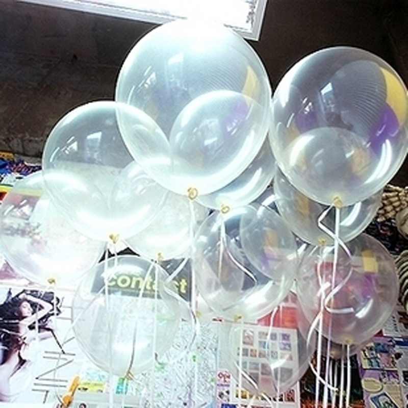 12寸加厚透明气球批发双层气球球中球 透明泡泡 婚庆生日派对装饰