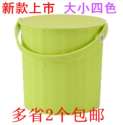 加厚 塑料水桶 多用桶 可坐钓鱼桶 彩色储物桶 花藤纹洗澡手提桶